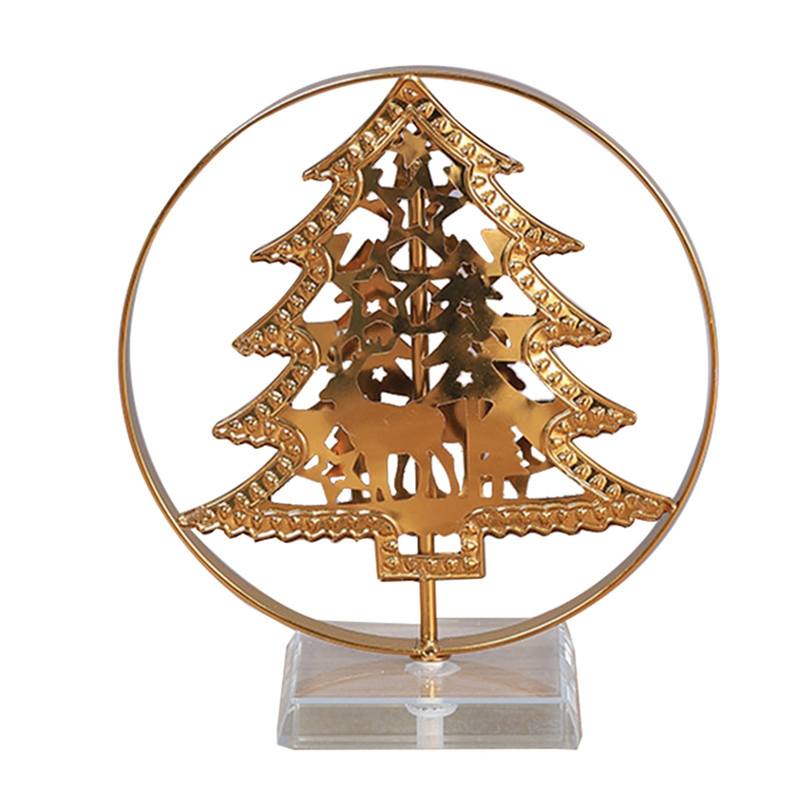 Little Christmas Ornament Outdoor Statues for Garden Plain Ornament