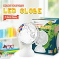 thumbnail image 1 of Little Chubby One LCO-GLB-DIY-LED-7-BLU 7 in. DIY Color Your Own LED Globe, Educational & Decorative, 1 of 1