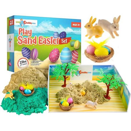 Little Chubby One LCO-PLYSND-EAST-ST Kids Play Sand Easter Set, 2 lbs - Ages 2-10