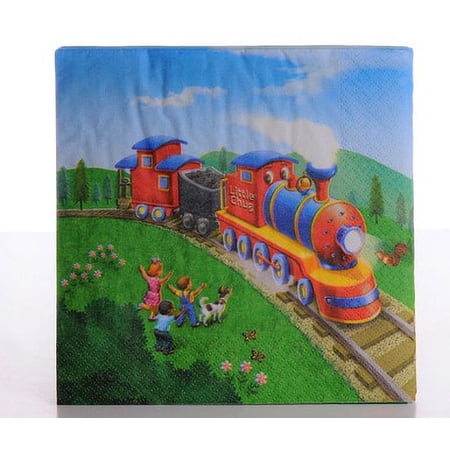 Little Chug Train Beverage Napkins (16 ct)