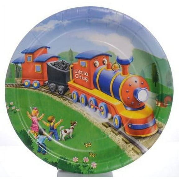 Little Chug Train Party Dinner Plates (8 ct)