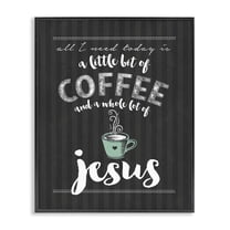 Little Coffee & Whole Lot Of Jesus Black Framed Giclee Art, design by Lettered and Lined