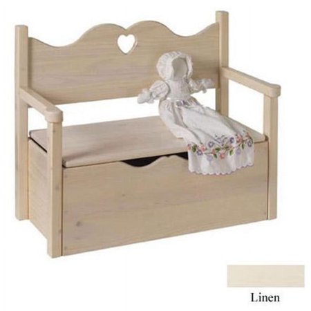 Little Colorado Bench Toy Box - Linen - Heart Cut Out