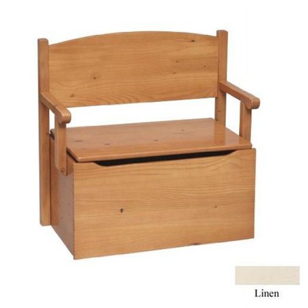Little Colorado 017LINNC Bench Toy Box - Linen-No Cutout