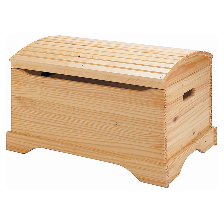 Little Colorado Wooden Kids Captain Chest Toy Box with Open Hinge