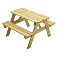 thumbnail image 1 of Little Colorado Wooden Toddler Picnic Table for Indoor Outdoor Use, Natural, 1 of 5