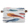 thumbnail image 1 of Little Colorful Birds Cartoon Square Storage Bins with Handles Collapsible Containing Box 1 Pack, 1 of 9