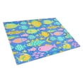 thumbnail image 1 of Little Colorful Fishes Glass Cutting Board - Large, 1 of 1