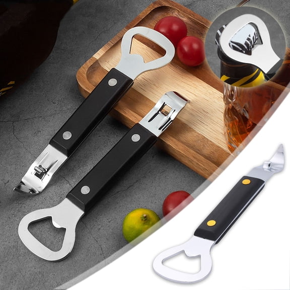 Little Cook Stainless Steel Manual Can Punch Opener Multifunctional 2 In 1, 14.1x4.5x1 cm, Black