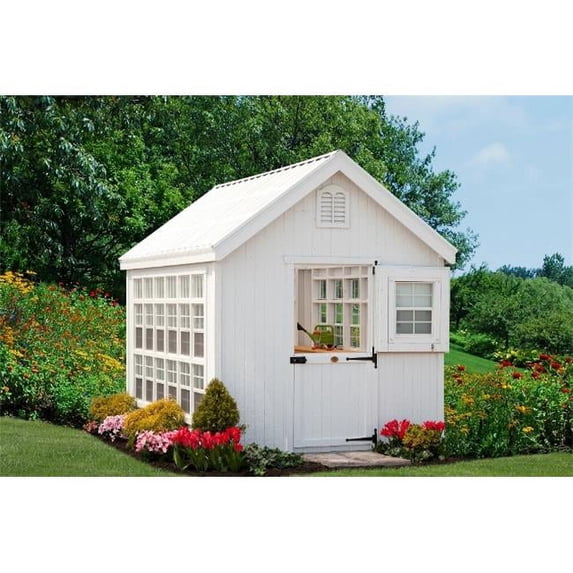 Little Cottage 10x16-LCG-WPNK Colonial Gable Greenhouse Panelized Kit, 10 x 16 ft.