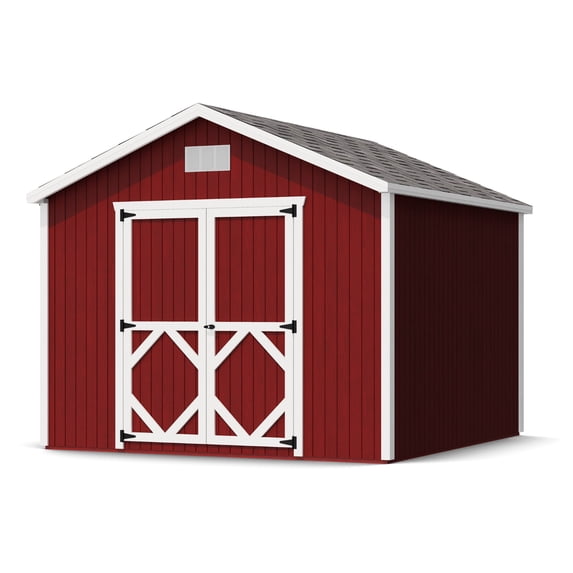 Little Cottage Co. 10x10 Classic Gable Shed, Outdoor Wood Storage Shed Do-It-Yourself Precut Kit