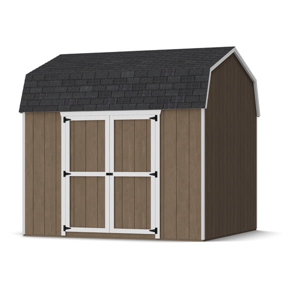 Little Cottage Co. 10x10 Value Gambrel Barn with 6 ft. Sidewalls and Side Entry, Outdoor Wood Storage Shed Do-It-Yourself Precut Kit