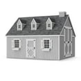 thumbnail image 1 of Little Cottage Co. 10x12 Cape Cod Playhouse with Floor, Outdoor Wood Do-It-Yourself Kit, 1 of 11