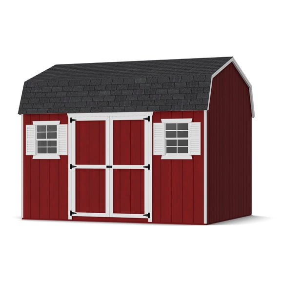 Little Cottage Co. 10x12 Value Gambrel Workshop Barn with 6 ft. Sidewalls, Outdoor Wood Storage Shed Do-It-Yourself Precut Kit