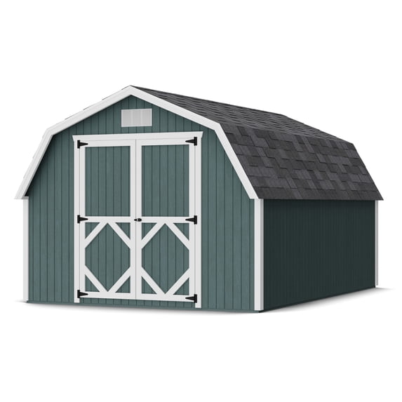Little Cottage Co. 10x14 Classic Gambrel Barn with 4 ft. Sidewalls, Outdoor Wood Storage Shed Do-It-Yourself Precut Kit