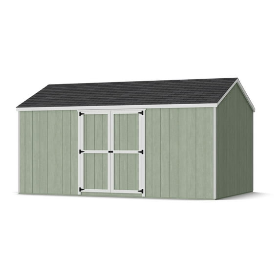 Little Cottage Co. 10x16 Value Gable Shed with Side Entry, Outdoor Wood Storage Do-It-Yourself Kit