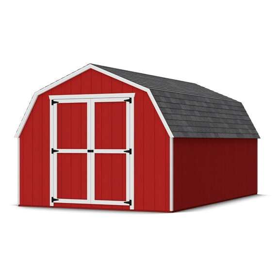 Little Cottage Co. 10x16 Value Gambrel Barn with 4 ft. Sidewalls, Outdoor Wood Storage Shed Do-It-Yourself Precut Kit