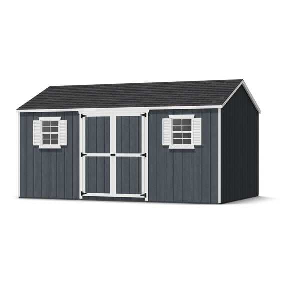 Little Cottage Co. 10x16 Value Workshop Shed with Operable Windows and Floor, Outdoor Wood Storage Do-It-Yourself Precut Kit