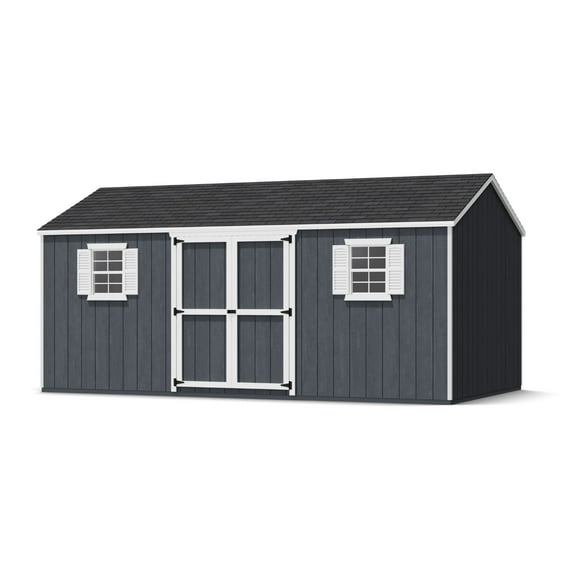 Little Cottage Co. 10x18 Value Workshop Shed with Operable Windows and Floor, Outdoor Wood Storage Do-It-Yourself Precut Kit