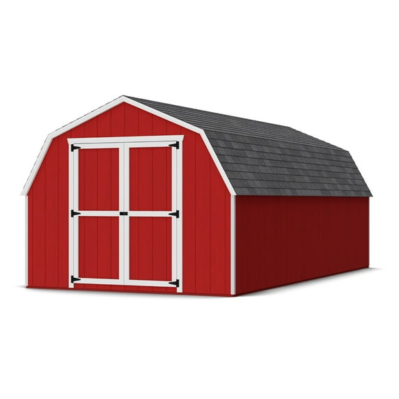 Little Cottage Co. 10x20 Value Gambrel Barn with 4 ft. Sidewalls, Outdoor Wood Storage Shed Do-It-Yourself Precut Kit