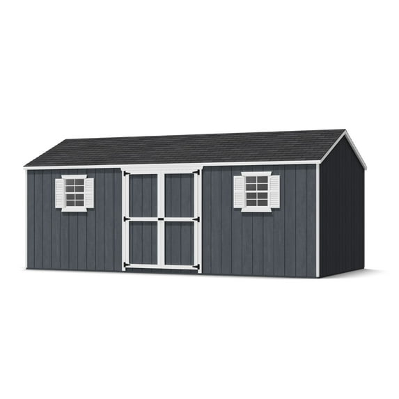 Little Cottage Co. 10x20 Value Workshop Shed with Operable Windows, Outdoor Wood Storage Do-It-Yourself Precut Kit