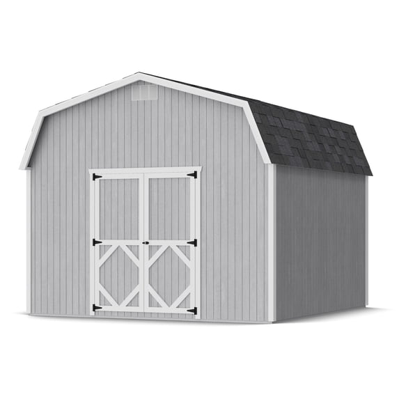 Little Cottage Co. 12x12 Classic Gambrel Barn with 6 ft. Sidewalls, Outdoor Wood Storage Shed Do-It-Yourself Precut Kit