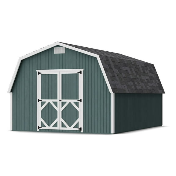 Little Cottage Co. 12x16 Classic Gambrel Barn with 4 ft. Sidewalls, Outdoor Wood Storage Shed Do-It-Yourself Precut Kit
