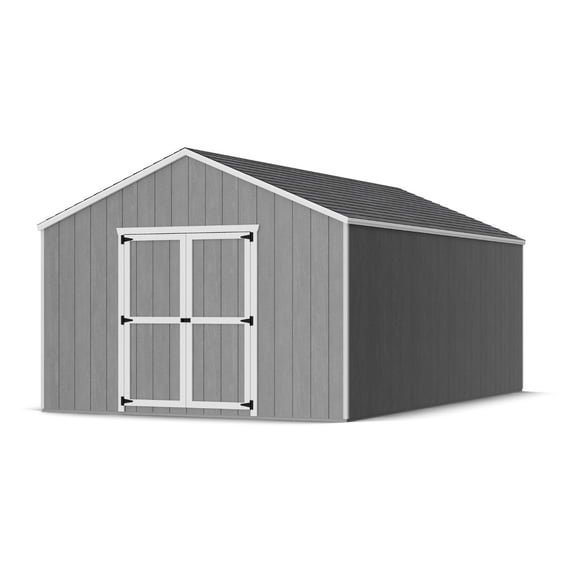 Little Cottage Co. 12x20 Value Gable Shed with Floor, Outdoor Wood Storage Do-It-Yourself Precut Kit