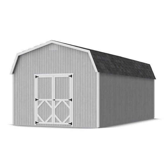 Little Cottage Co. 12x24 Classic Gambrel Barn with 6 ft. Sidewalls and Floor, Outdoor Wood Storage Shed Do-It-Yourself Precut Kit