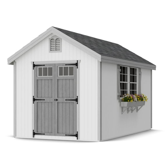 Little Cottage Co. 8 ft. x 14 ft. Colonial Williamsburg Wood Storage Shed Precut Kit with Floor