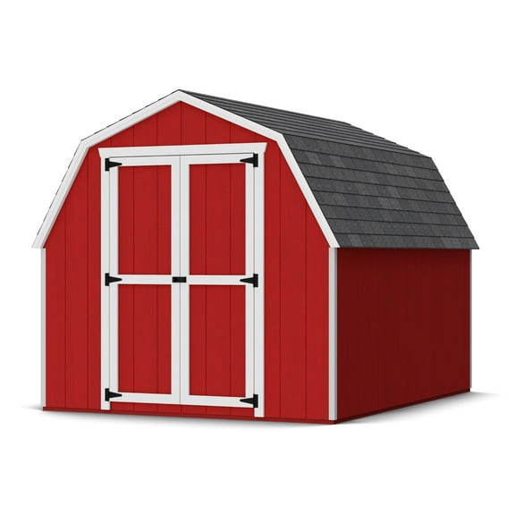 Little Cottage Co. 8x10 Value Gambrel Barn with 4 ft. Sidewalls, Outdoor Wood Storage Shed Do-It-Yourself Precut Kit
