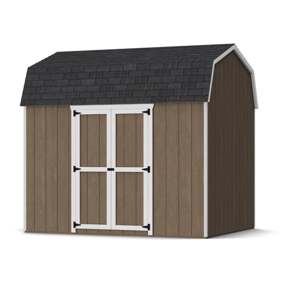 Little Cottage Co. 8x10 Value Gambrel Barn with 6 ft. Sidewalls and Side Entry, Outdoor Wood Storage Shed Do-It-Yourself Precut Kit