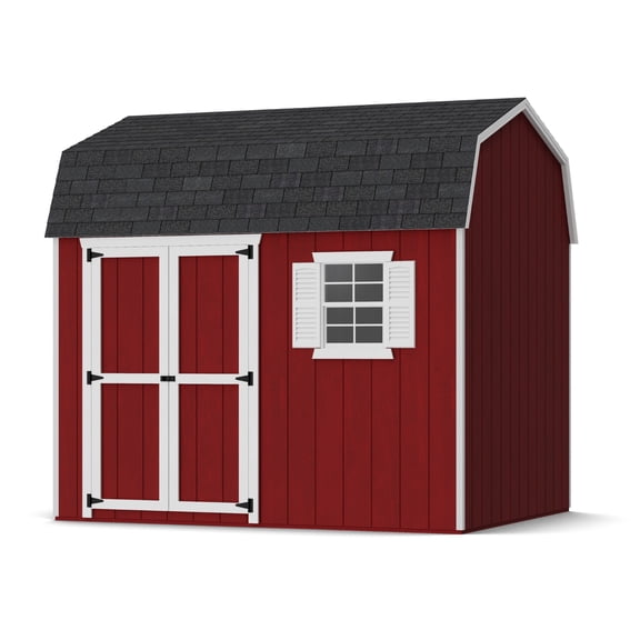 Little Cottage Co. 8x10 Value Gambrel Workshop Barn with 6 ft. Sidewalls, Outdoor Wood Storage Shed Do-It-Yourself Precut Kit