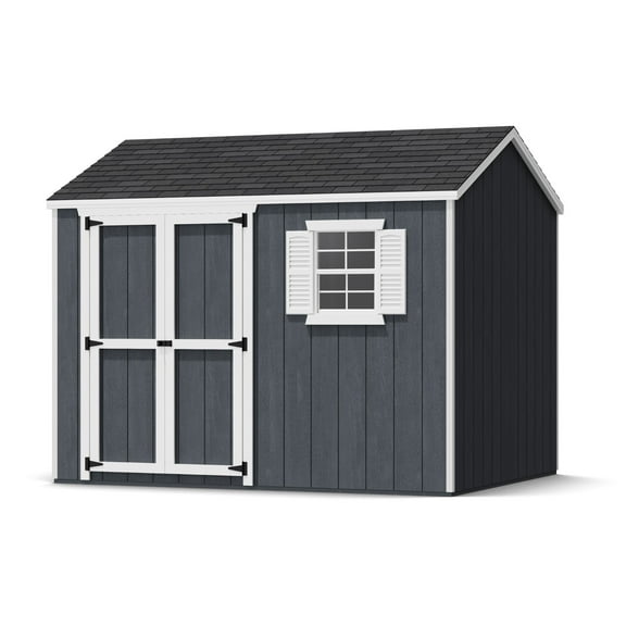 Little Cottage Co. 8x10 Value Workshop Shed with Operable Windows and Floor, Outdoor Wood Storage Do-It-Yourself Precut Kit