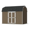 thumbnail image 1 of Little Cottage Co. 8x12 Value Gambrel Barn with 6 ft. Sidewalls, Side Entry, and Floor Outdoor Wood Storage Shed Do-It-Yourself Precut Kit, 1 of 13