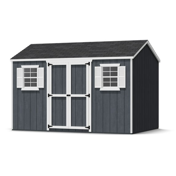 Little Cottage Co. 8x12 Value Workshop Shed with Operable Windows, Outdoor Wood Storage Do-It-Yourself Precut Kit
