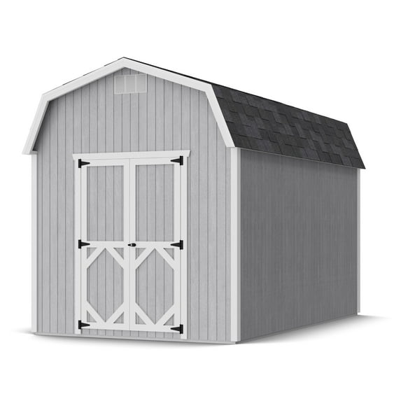 Little Cottage Co. 8x14 Classic Gambrel Barn with 6 ft. Sidewalls and Floor, Outdoor Wood Storage Shed Do-It-Yourself Precut Kit