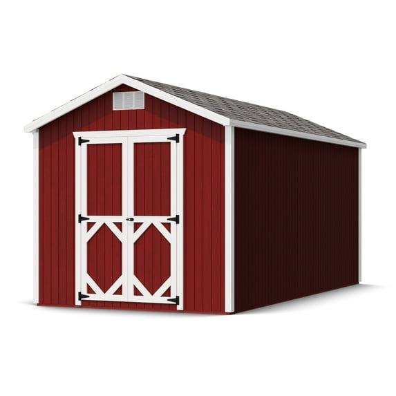 Little Cottage Co. 8x16 Classic Gable Shed with Floor, Outdoor Wood Storage Shed Do-It-Yourself Precut Kit