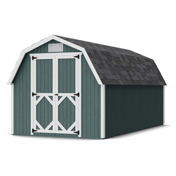 Little Cottage Co. 8x16 Classic Gambrel Barn with 4 ft. Sidewalls, Outdoor Wood Storage Shed Do-It-Yourself Precut Kit