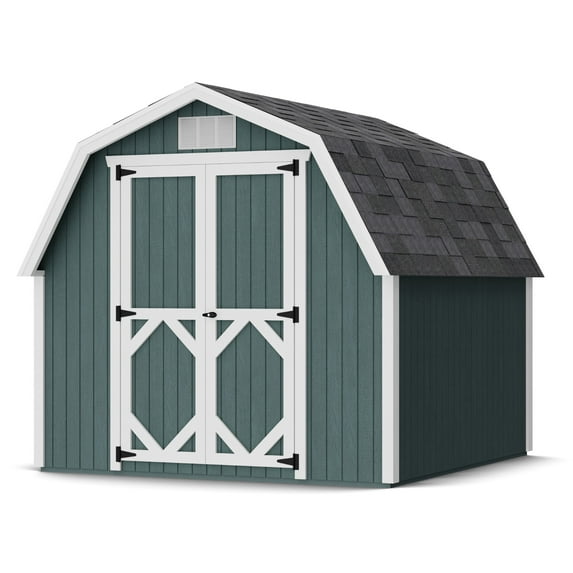 Little Cottage Co. 8x8 Classic Gambrel Barn with 4 ft. Sidewalls, Outdoor Wood Storage Shed Do-It-Yourself Precut Kit