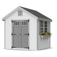thumbnail image 1 of Little Cottage Co. 8x8 Colonial Williamsburg Shed with Operable Windows and Floor, Outdoor Wood Storage Do-It-Yourself Precut Kit, 1 of 14