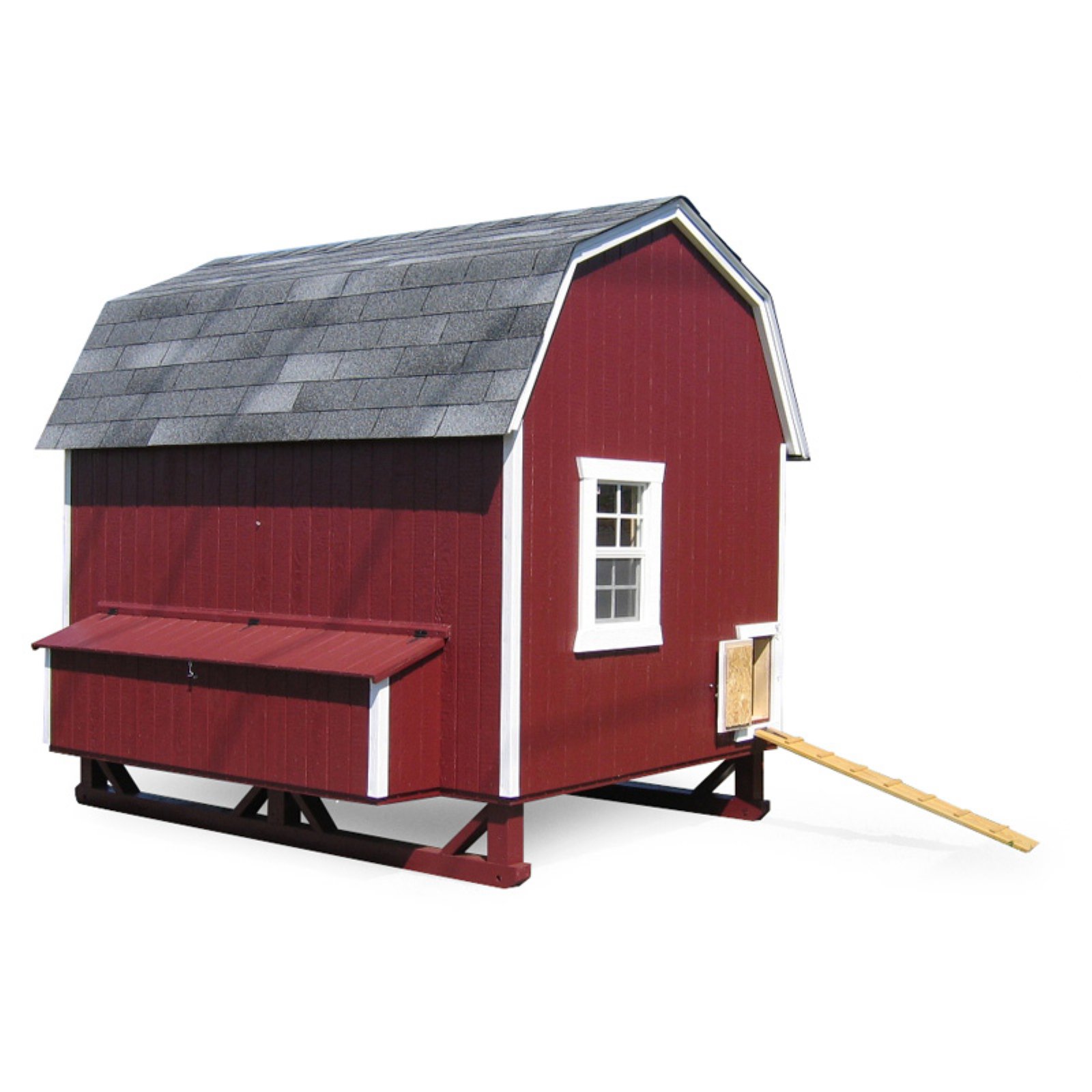 Little Cottage Unpainted Gambrel Barn Chicken Coop - Large 6 x 8 ft. - image 1 of 3