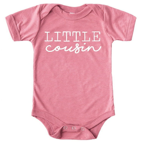 Little Cousin Bodysuits for Baby and Toddler Fun Family Outfits White on Mauve Bodysuit Newborn