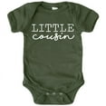 thumbnail image 1 of Little Cousin Bodysuits for Baby and Toddler Fun Family Outfits White on Military Green Bodysuit Newborn, 1 of 2