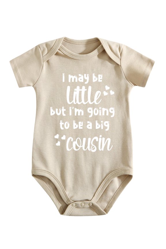 Little Cousin Cousin Crew Bodysuit For Babies Big Cousin Infant New To The Cousin Crew Newbo Light Apricot-style 0-3M