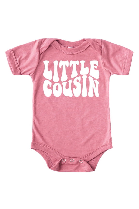 Little Cousin Retro Bodysuits for Infant Boy and Girls White on Mauve Bodysuit 18 Months