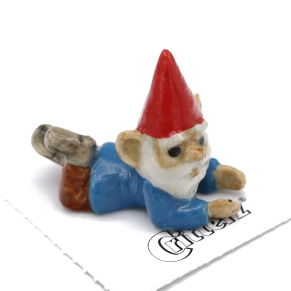 Little Critterz Fantasy Gnome "Callad" Hand-painted - Home Decor Birthday Gift Decorative Figurine - Miniature Porcelain Figurine