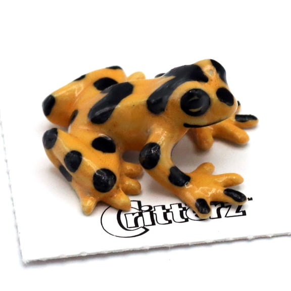 Little Critterz Frog - Panamanian Golden Frog "Zeteki" - miniature porcelain figurine