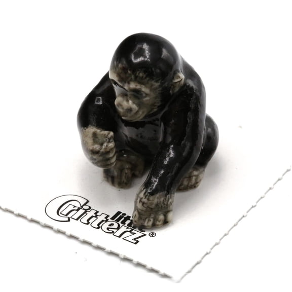 Little Critterz Gorilla - Lowland Gorilla Baby "Trust" - miniature porcelain figurine