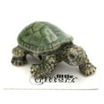 thumbnail image 1 of Little Critterz Green Turtle Garden Turtle "Ras" Reptile - Hand-painted Home Decor Reptile Decorative Figurine - Miniature Porcelain Figurine, 1 of 1